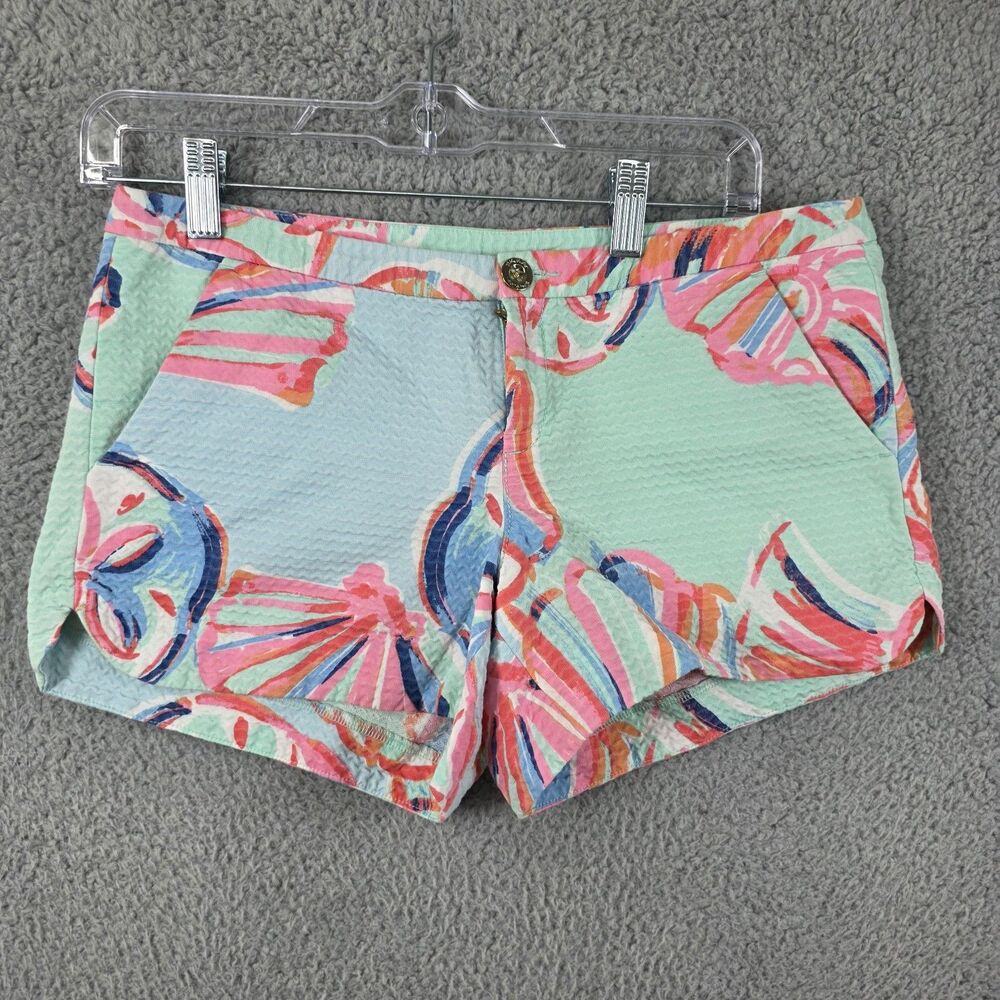 Lilly Pulitzer Womens Adie Shorts Sand Dollar Shells Colorful Size 2